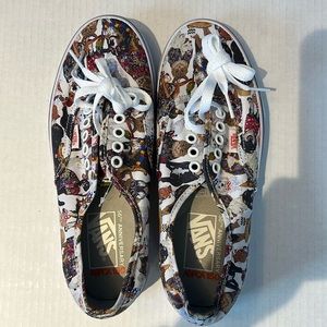COPY - Brand New Pair Of Vans Authentic Sneakers Featuring Dogs And Cats. Size …